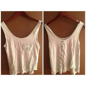Sea Foam Buttoned Tank