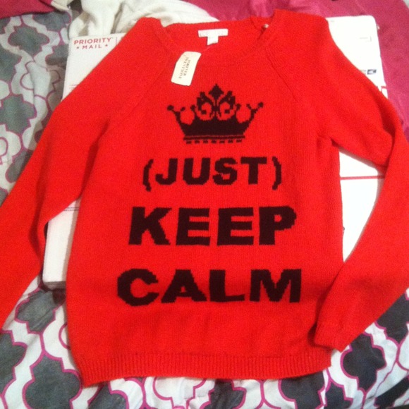 ❤Red knit sweater❤