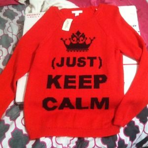 ❤Red knit sweater❤