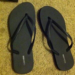 Black flip flops