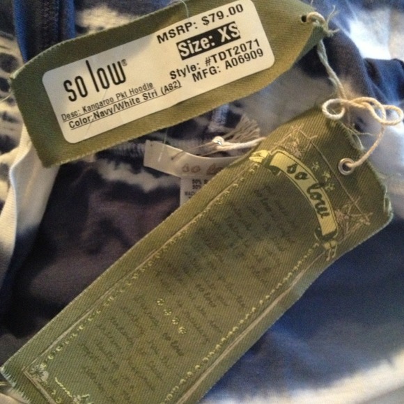 NEW Tie Dye Hoodie Striped Top - Picture 4 of 5