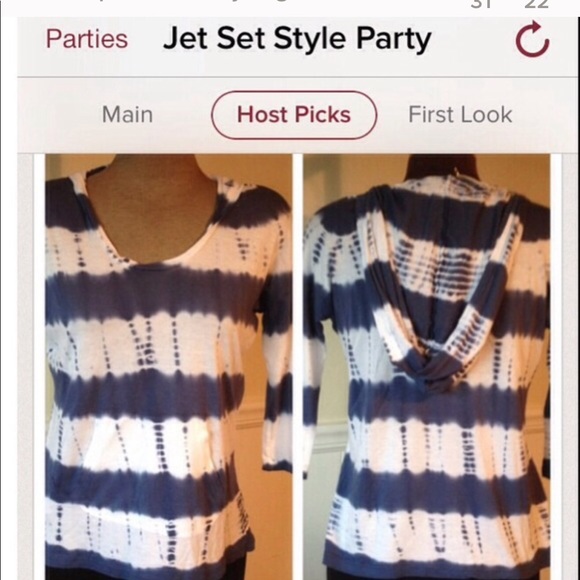 NEW Tie Dye Hoodie Striped Top - Picture 5 of 5