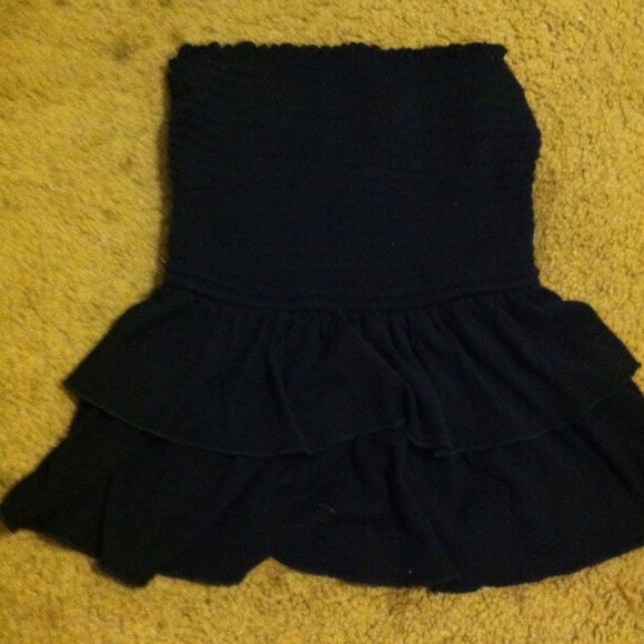Blue navy strapless shirt