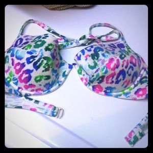 Victoria's Secret  colorful leopard bikini top