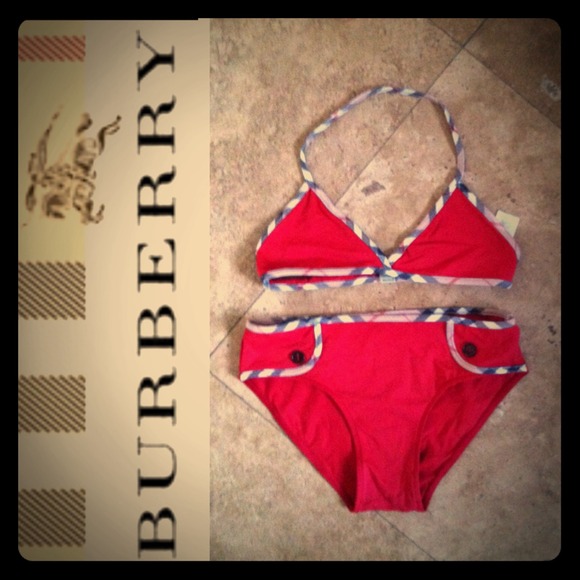 🚫SOLD🚫Burberry 2pc swim suit. SZ 10y (girls)