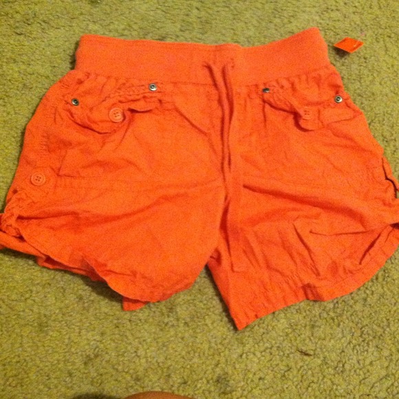 Bright orange shorts