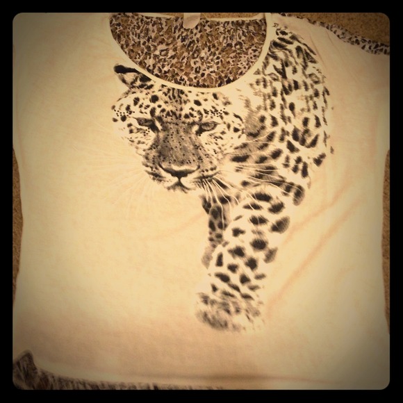 Cheetah print, shear back top