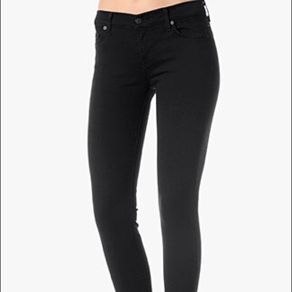 7 for all Mankind Black "The Skinny" Jeans