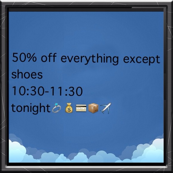Sale tonight only until 11:30