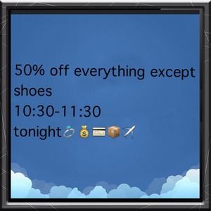 Sale tonight only until 11:30