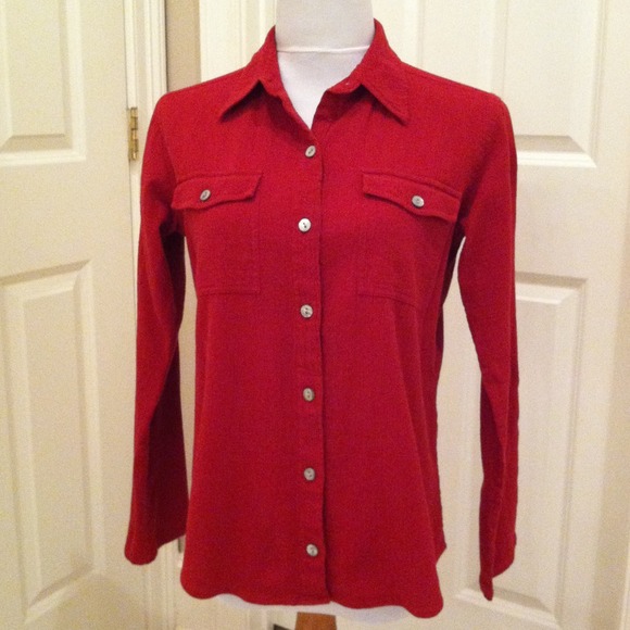 Chico's Blouse, Size 0, rusty red