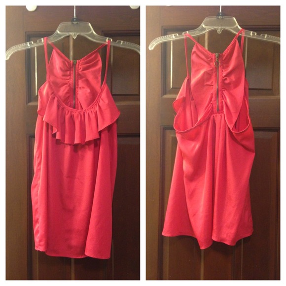 Hot pink with exposed zipper