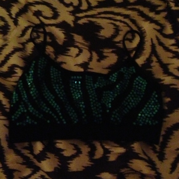 Zebra print sports bra