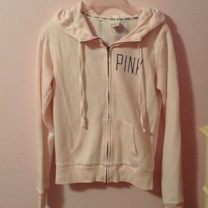 love pink zip up hoodie