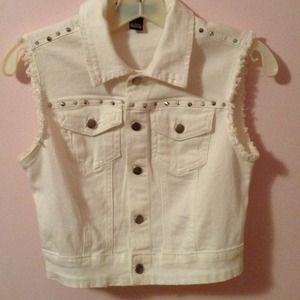 white studded vest