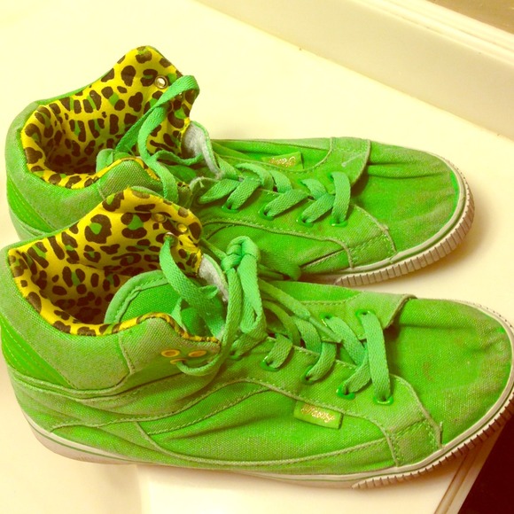 Lime green pastry high tops