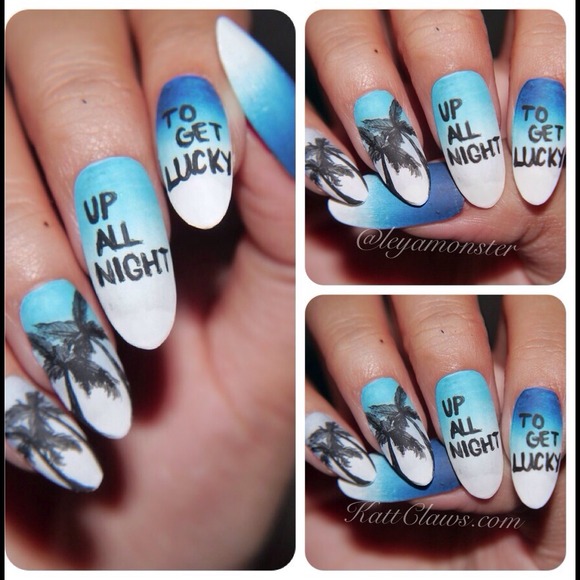 Hand Painted set of false nails
