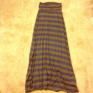 Grey and navy maxi skirt worn once