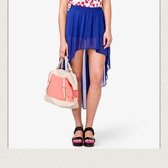 NWOT Cute Chiffon High-low Skirt (BLACK)