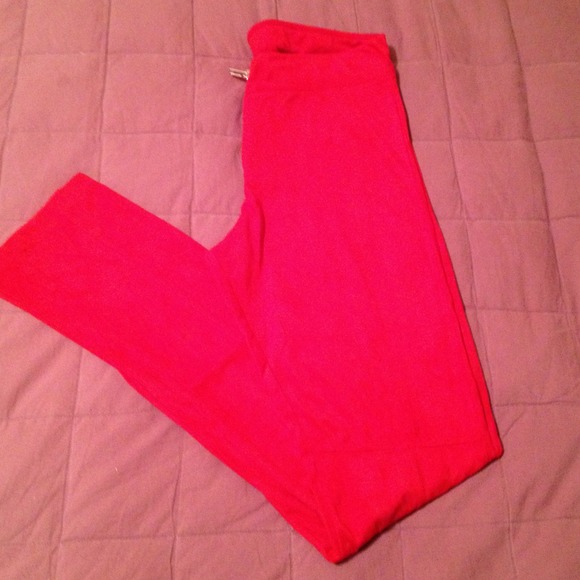 Red velvet leggings - Picture 1 of 2