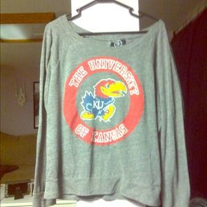 The university of Kansas fashion sweat shirt