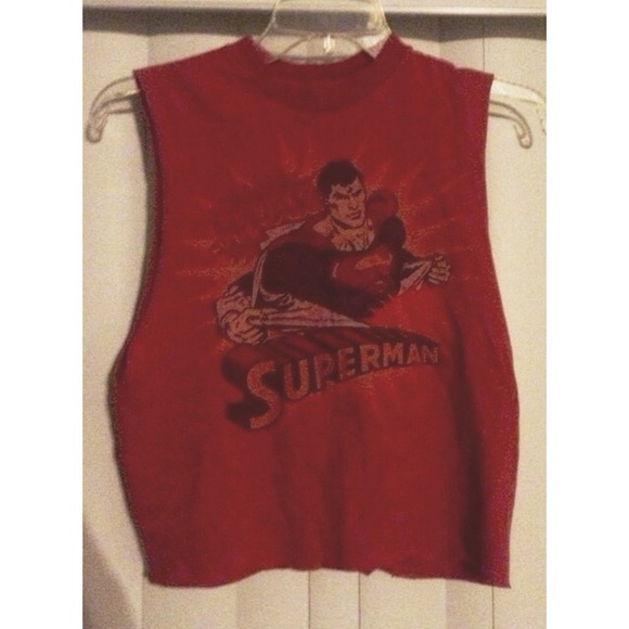 ❌TRADED❌ Vintage Superman Crop Top