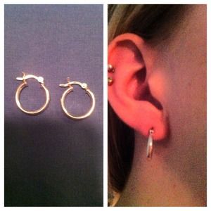 Silver hoop earrings