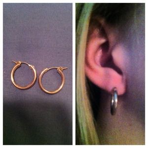 Silver hoop earrings