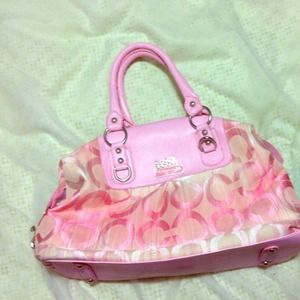 Pink Coach inspired purse