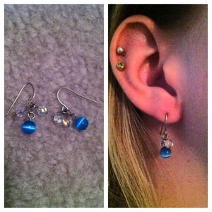 Blue drop earrings