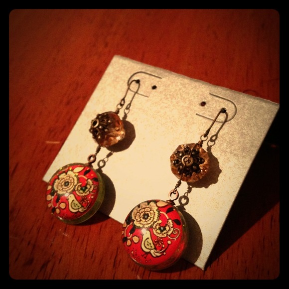 Birds and Crystal earrings