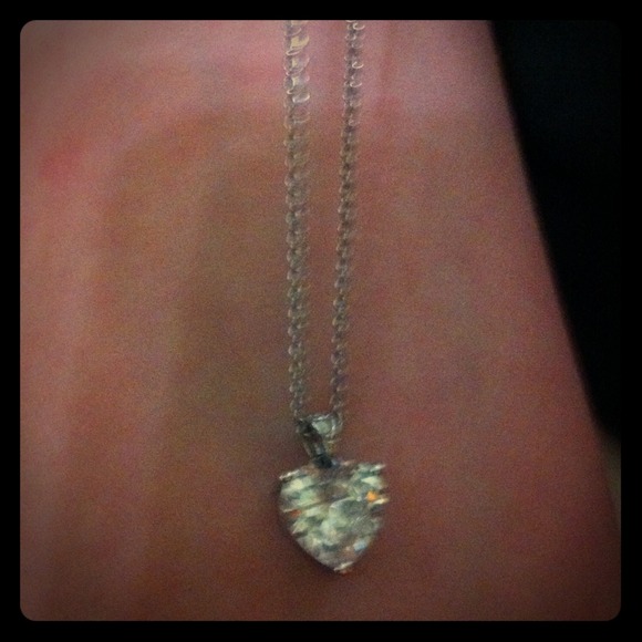 Very sweet heart shape CZ necklace.
