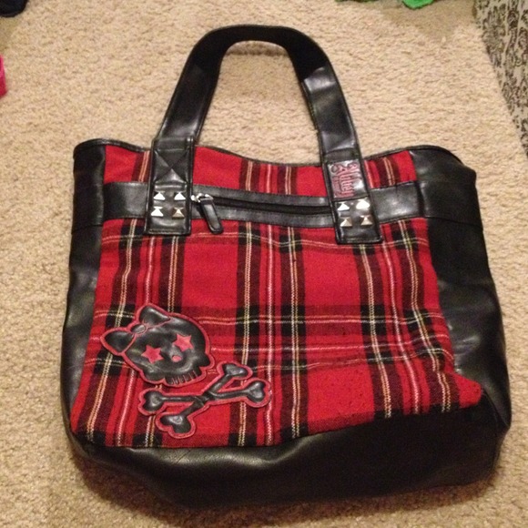 Plaid Avril Lavigne Tote Bag + Scorpio Makeup bag
