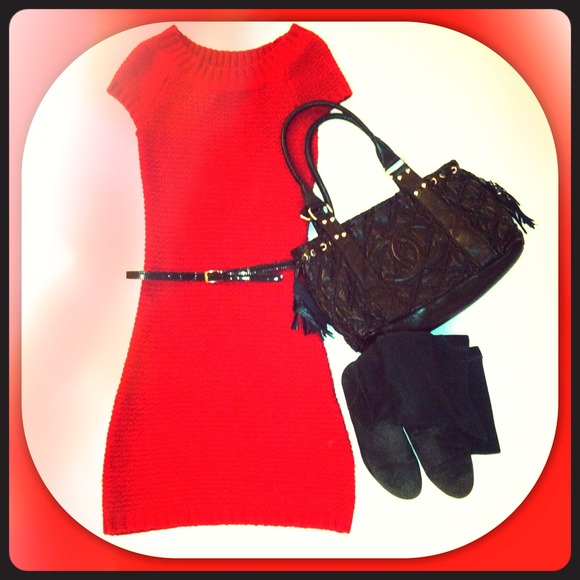 Red Knit Dress
