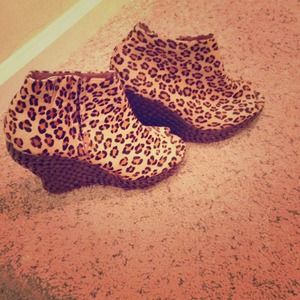 Jeffrey Campbell leopard tick wedges