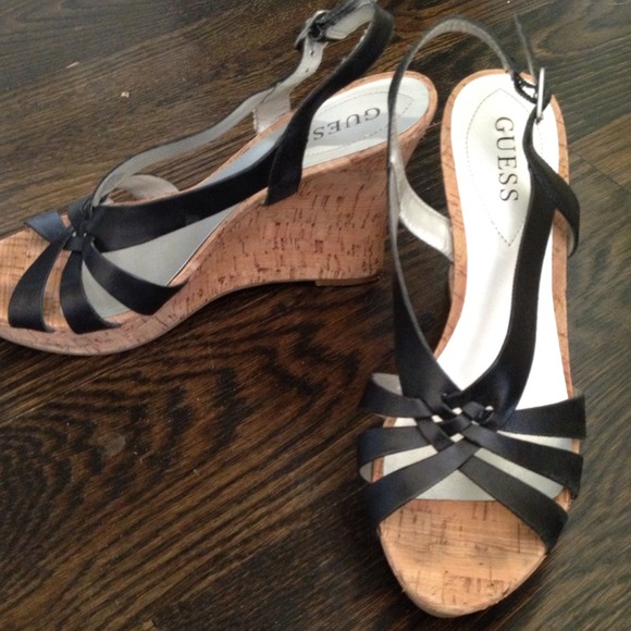 Guess cork wedges