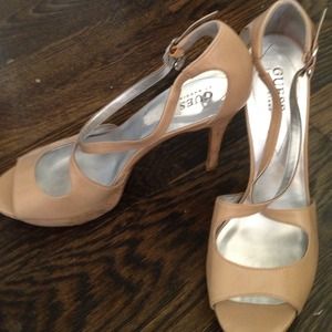 Nude guess cork heel
