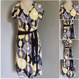 Yellow  Short Sleeve Dress