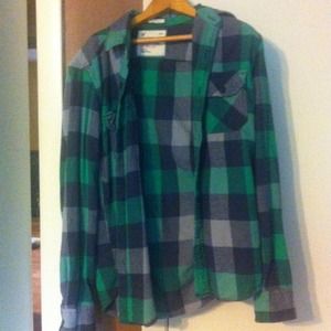 American eagle men's boyfriend flannel size xs/a