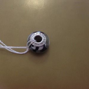 ❌SOLD❌ Authentic Chamilia zebra glass charm bead