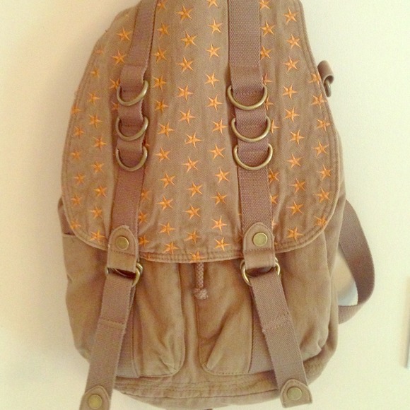 Cute backpack with orange stars
