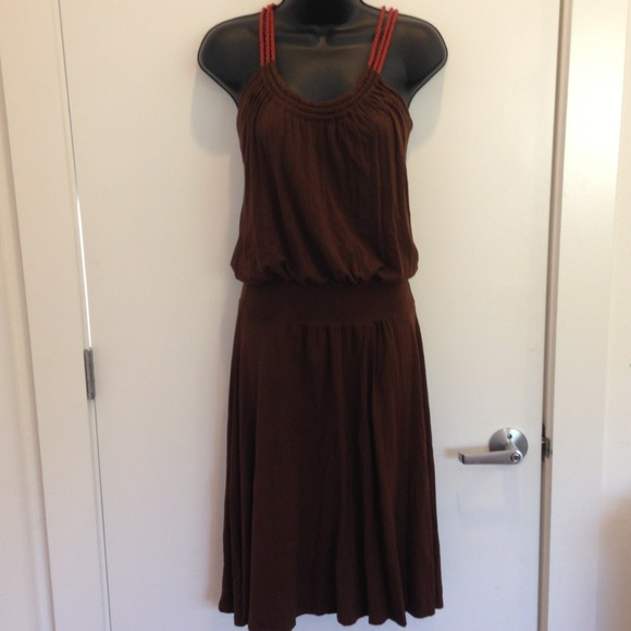 Ella miss brown jersey rope dress