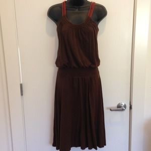 Ella miss brown jersey rope dress