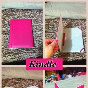 NEW Hot Pink REAL Leather Tablet Protector/Stand