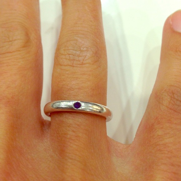 SOLD Tiffany & Co. Blue Sapphire and Silver Ring