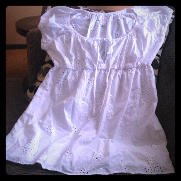 White Embroidered Top