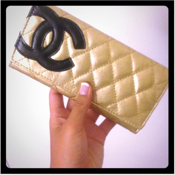 Chanel Gold & Black Wallet