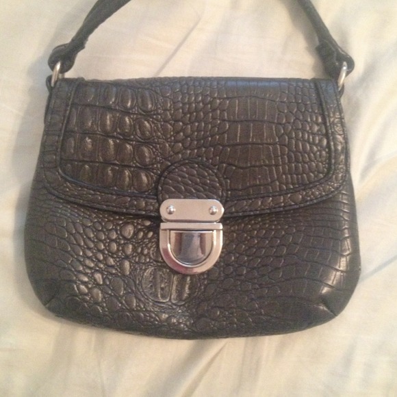 Gray mini purse