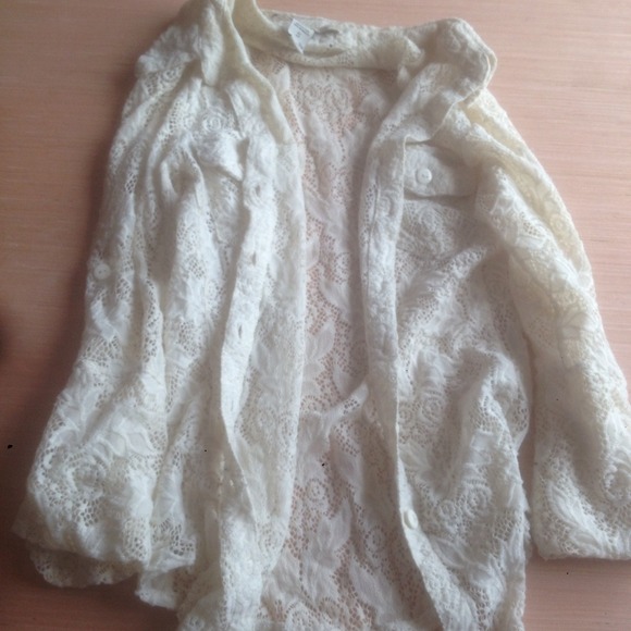 Lace button down - Picture 2 of 3