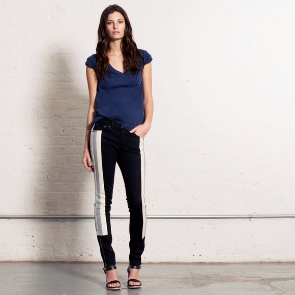 SOLD - Rag & Bone 'Skinny Racer' Jeans in Coal - Picture 1 of 3